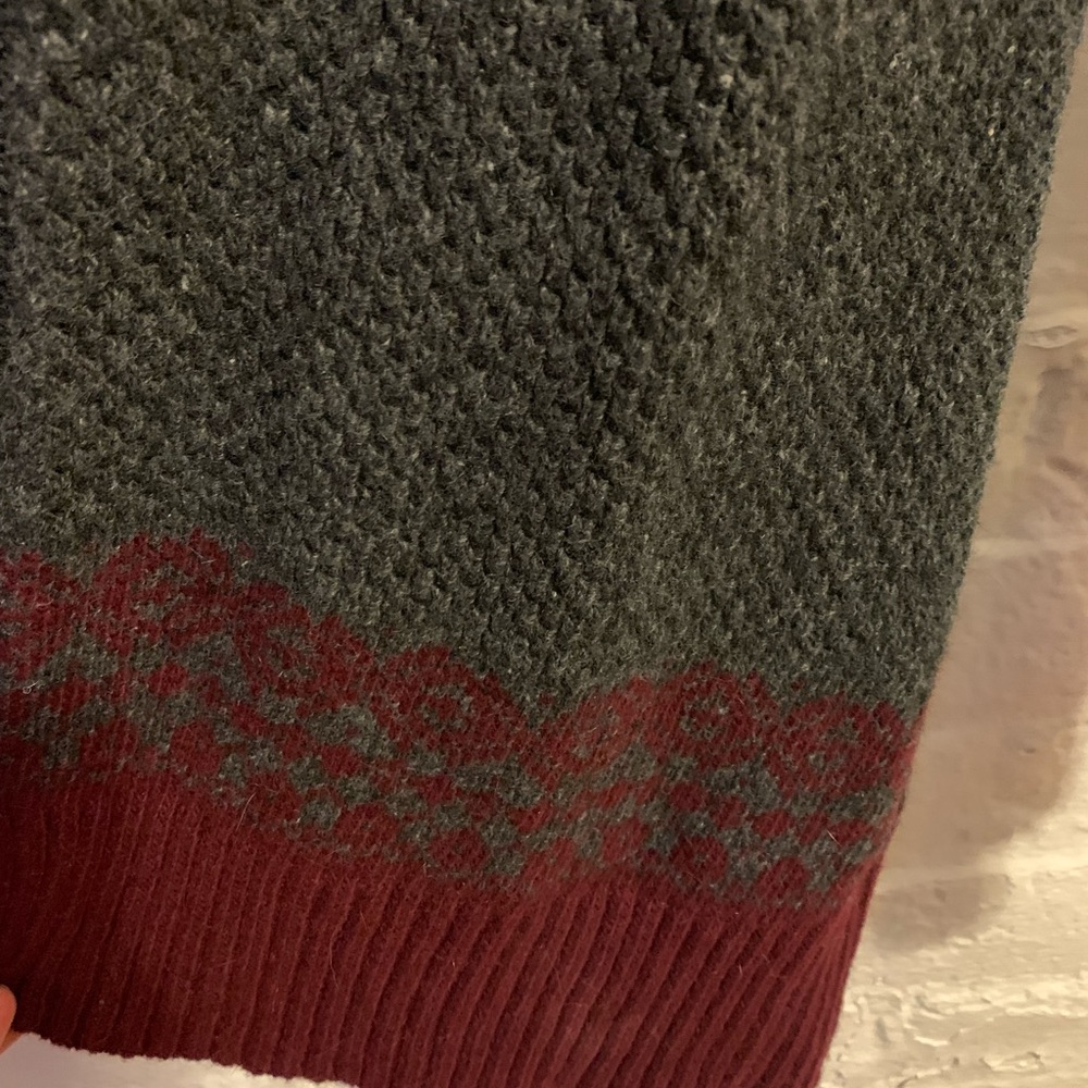 Merona Knit Long Gray Sweater with Hood - Picture 4 of 5